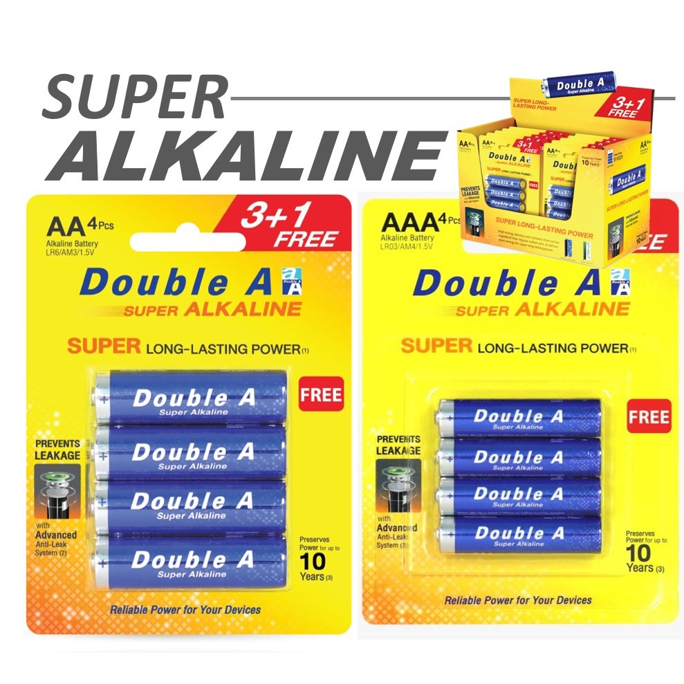 Double A Alkaline Battery AA / AAA Battery 4 pieces per pack Long ...