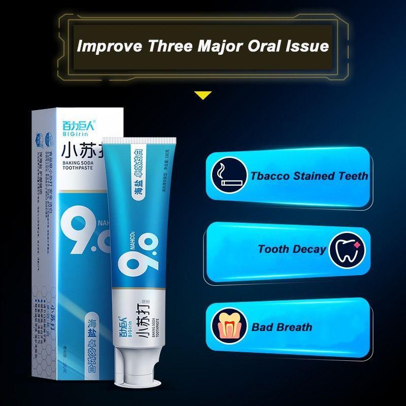 Sea Salt Baking Soda Toothpaste Teeth Whitening 180g Shopee Malaysia