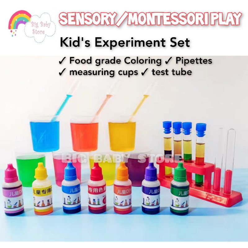 Kid's Coloring Experiment Set STEM💕Ready Stock💕 Sensory Toys Science ...