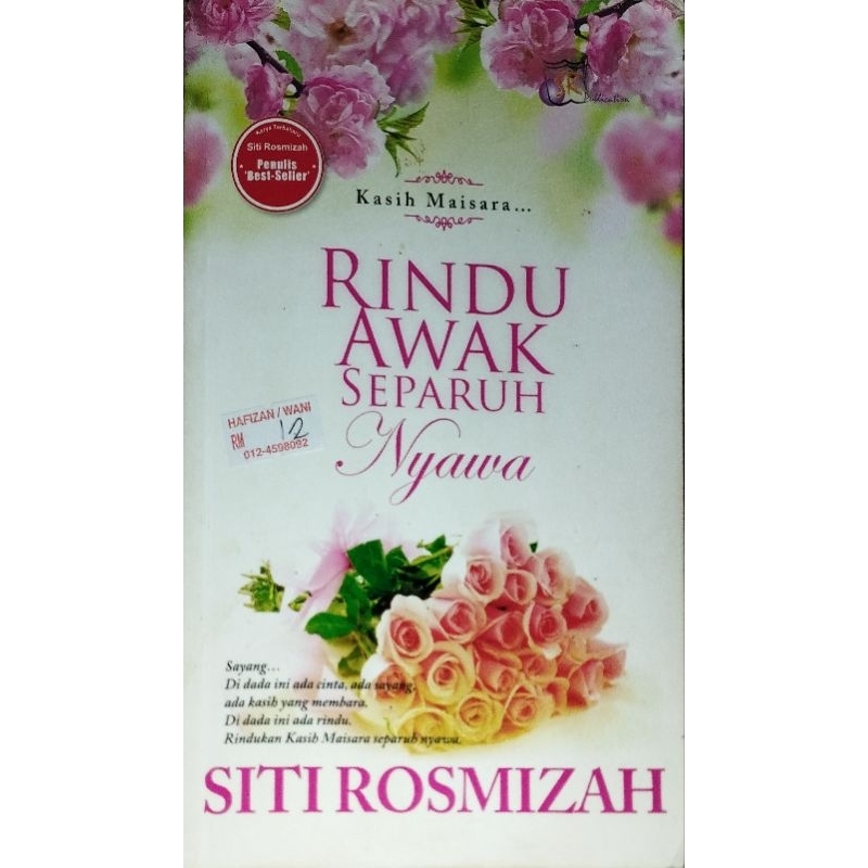 Rindu awak separuh nyawa Karya Siti Rosmizah | Shopee Malaysia