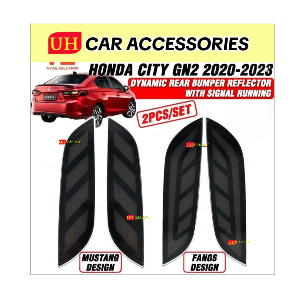 Honda City GN2 2020 - 2023 Dynamic Rear Bumper Reflector With Signal ...