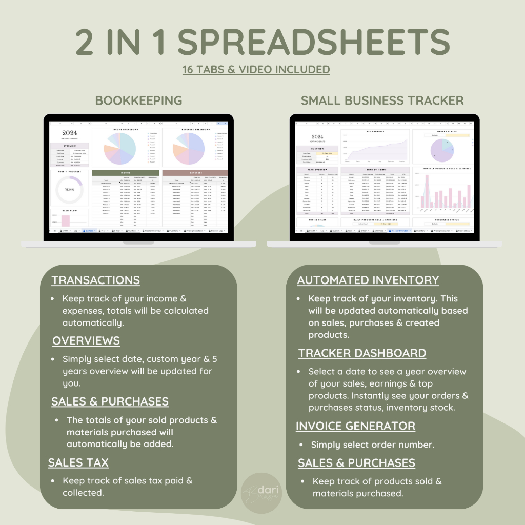 Small Business Tracker Google Spreadsheet Inventory Customer ...