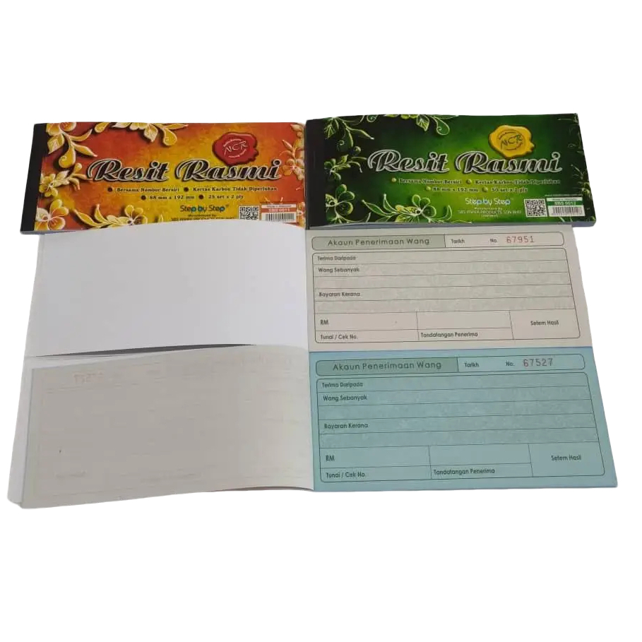 SBS NCR Official Receipt Book / Buku Resit Rasmi / 正式收据 With Numbering ...
