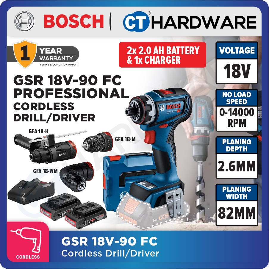 Bosch Cordless Gsr 18 Fc BOSCH GSR 18V-90 FC Brushless Drill