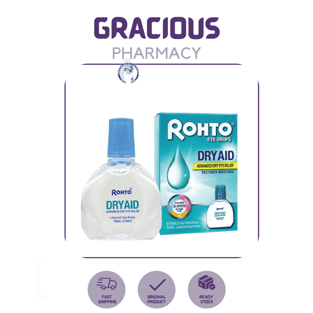 ROHTO DRY AID EYE DROPS 13ML | Shopee Malaysia