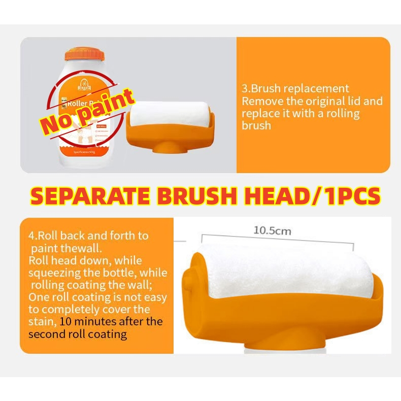 Cat Dinding Bilik Wall Renovation, Paint Repair, Covering, Stains, Mildew Resistant, Roller