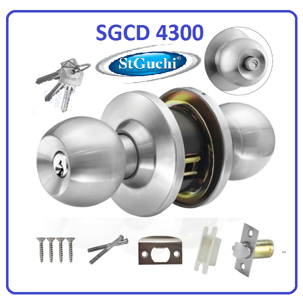 St Guchi SGCD 9600 SGCD 4300 Cylindrical Door Knob Lock Set Cylinder ...