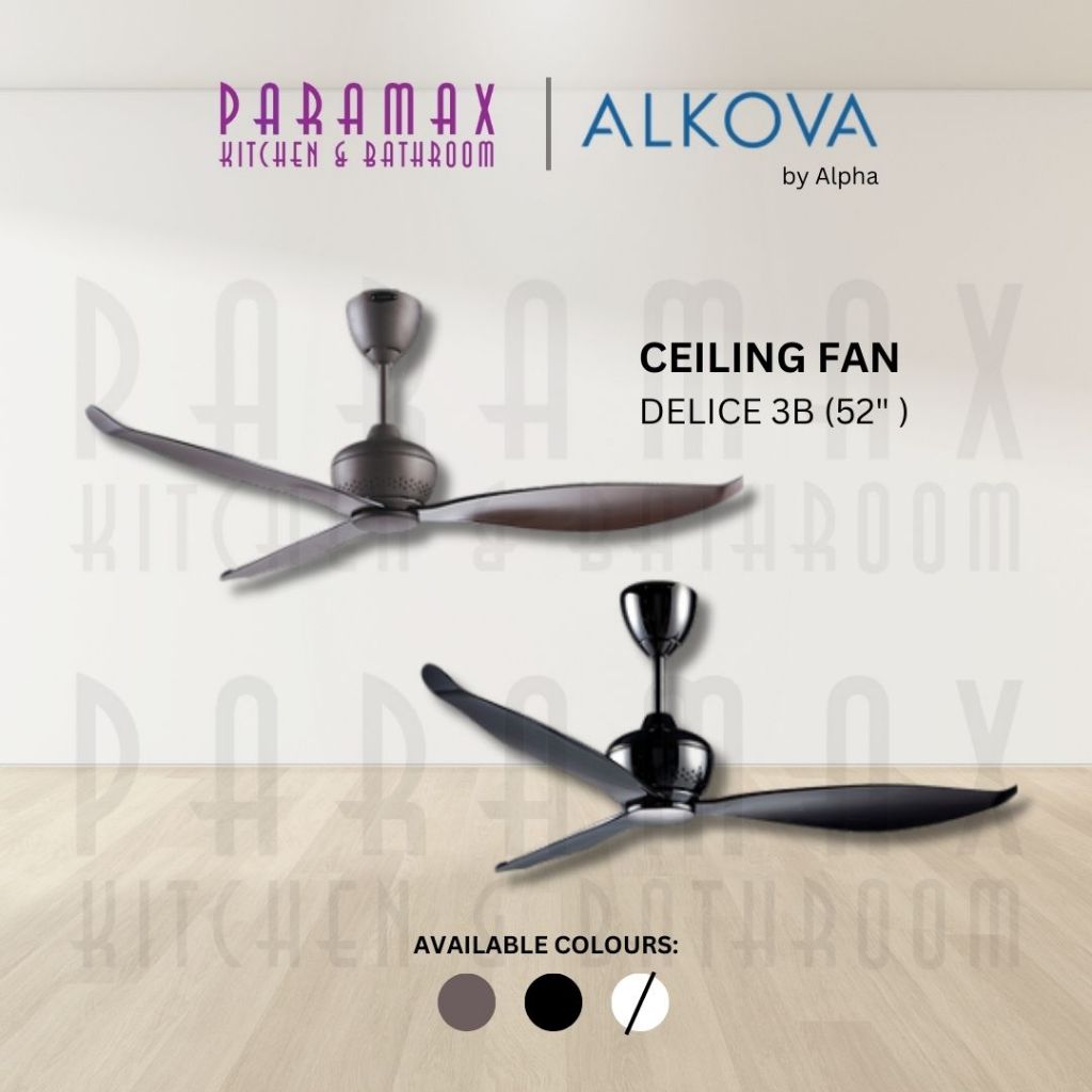 ALPHA Alkova Delice Ceiling Fan 3 Blades (52