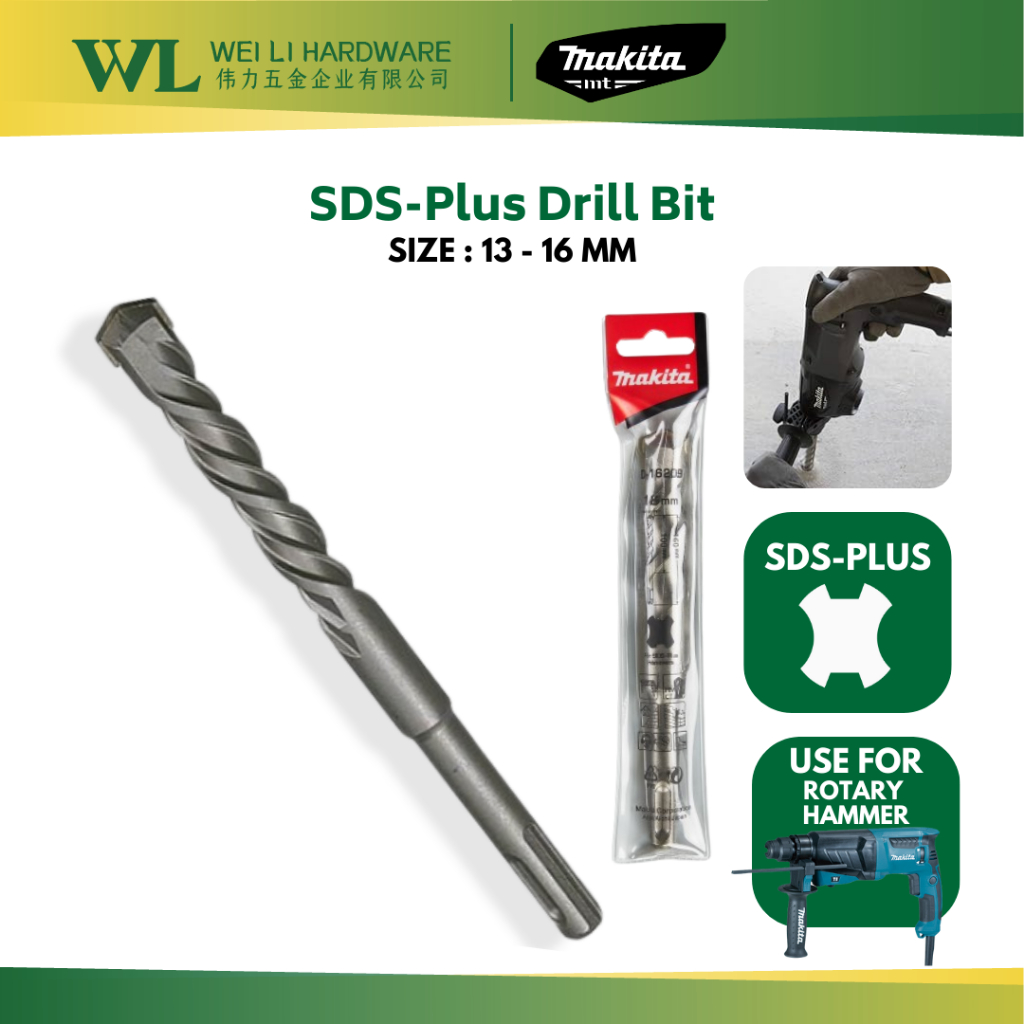 Makita 13-16 mm (-) SDS Plus Drill Bit concrete drill bit for Rotary ...