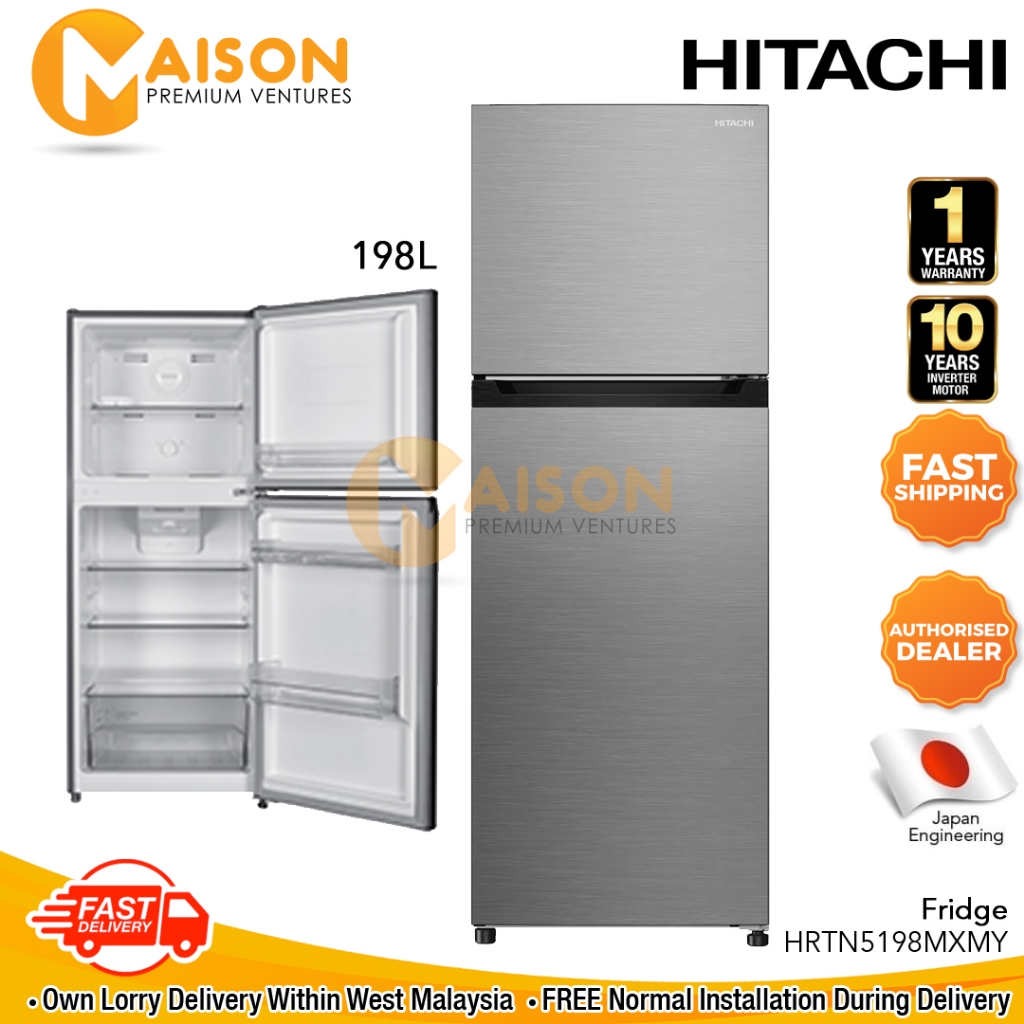 Hitachi Inverter Refrigerator HRTN5198MXMY 198L | Shopee Malaysia