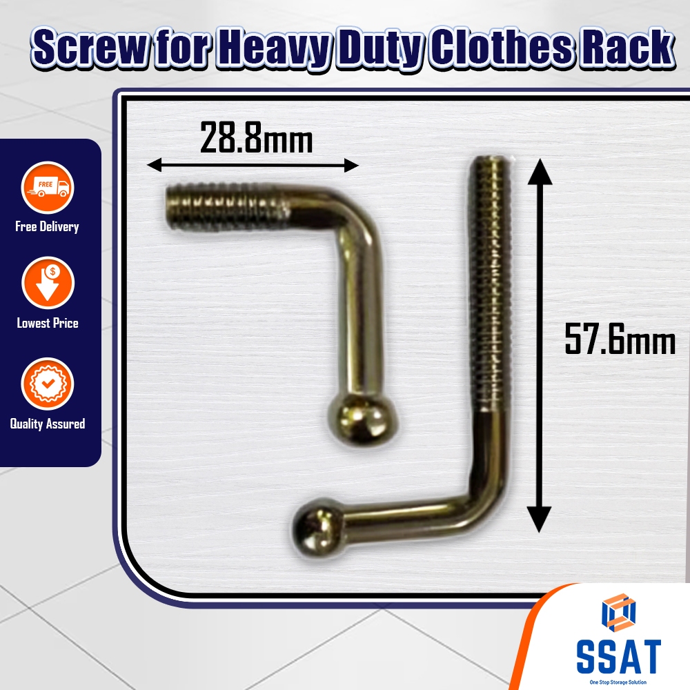 SSAT Screw for Heavy Duty Clothes Rack (Taiwan Stand) | Shopee Malaysia