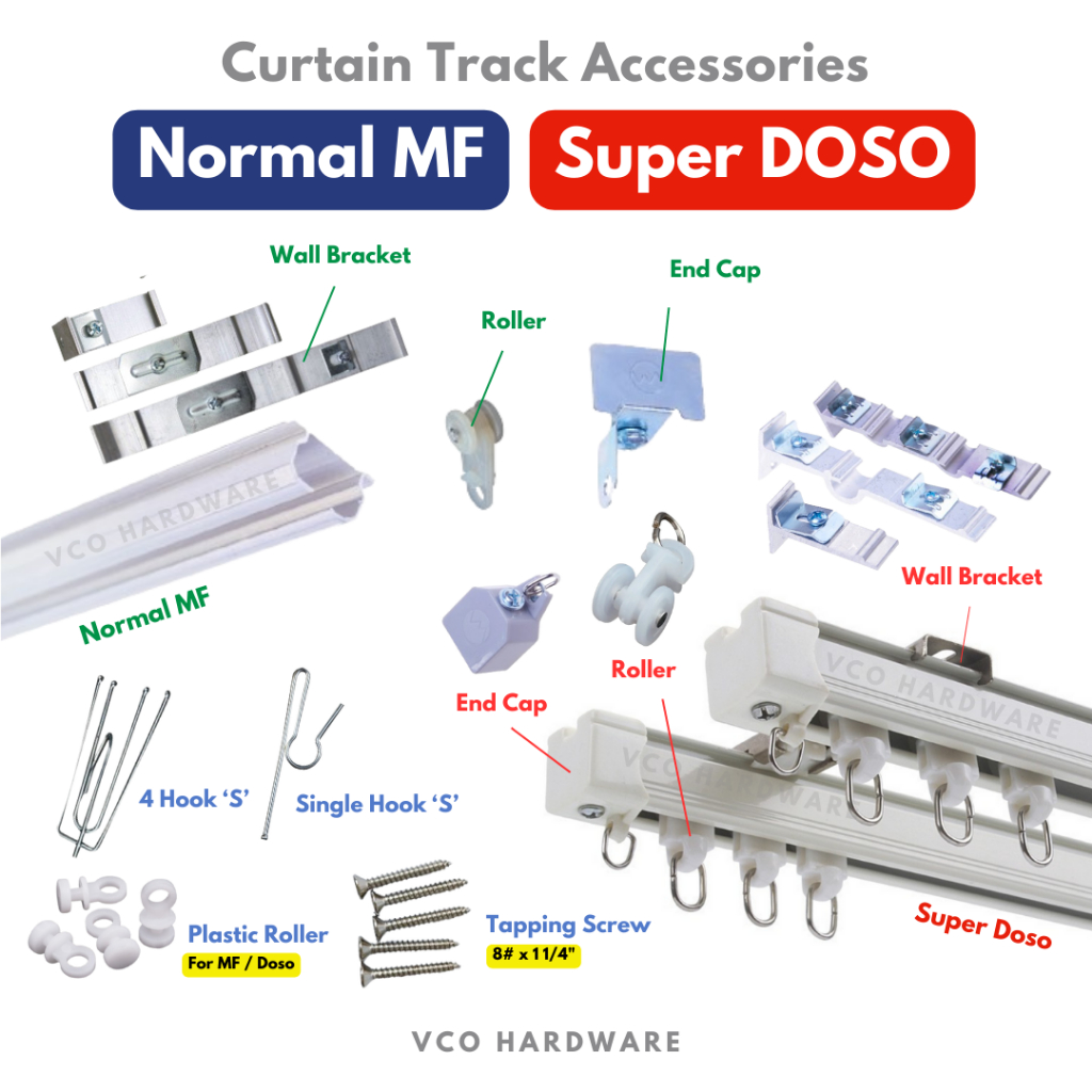 Aluminium Curtain Langsir Track Rail Accessories / Parts / Fitting ...