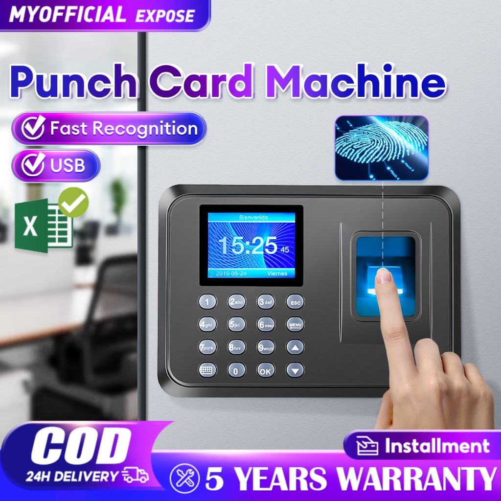 Punch Card Machine Thumbprint Attendance Fingerprint Attendance Machine