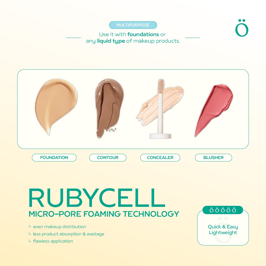 Oleles Airy Puff made with RUBYCELL (Make Up Puff) | Shopee Malaysia