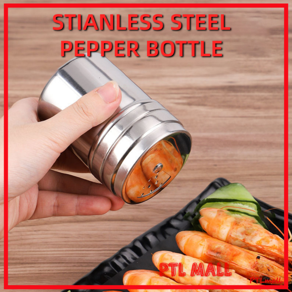 Stainless Steel Pepper Bottle Herb Spice Tools Sugar Salt Kitchen ...