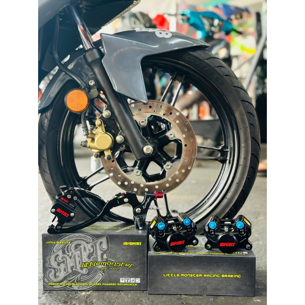 BREMBO SMRT SET FOR Y15 Y16 > SMRT CALIPER BLACK 2POT WITH BRACKET N ...