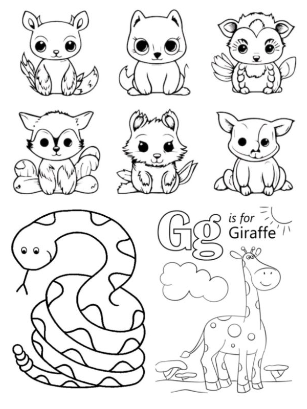 PDF COPY 30 ANIMAL COLOURING PAGES KIDS | Shopee Malaysia
