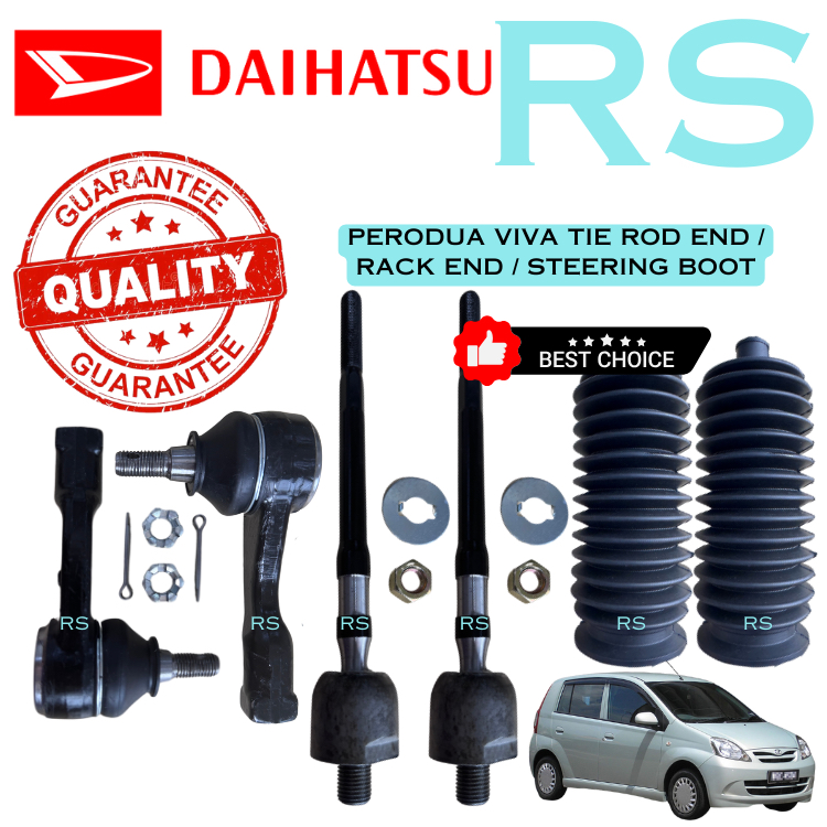 Perodua Viva 1.0, 660, 850 Tie Rod End, Rack End, Steering Boot