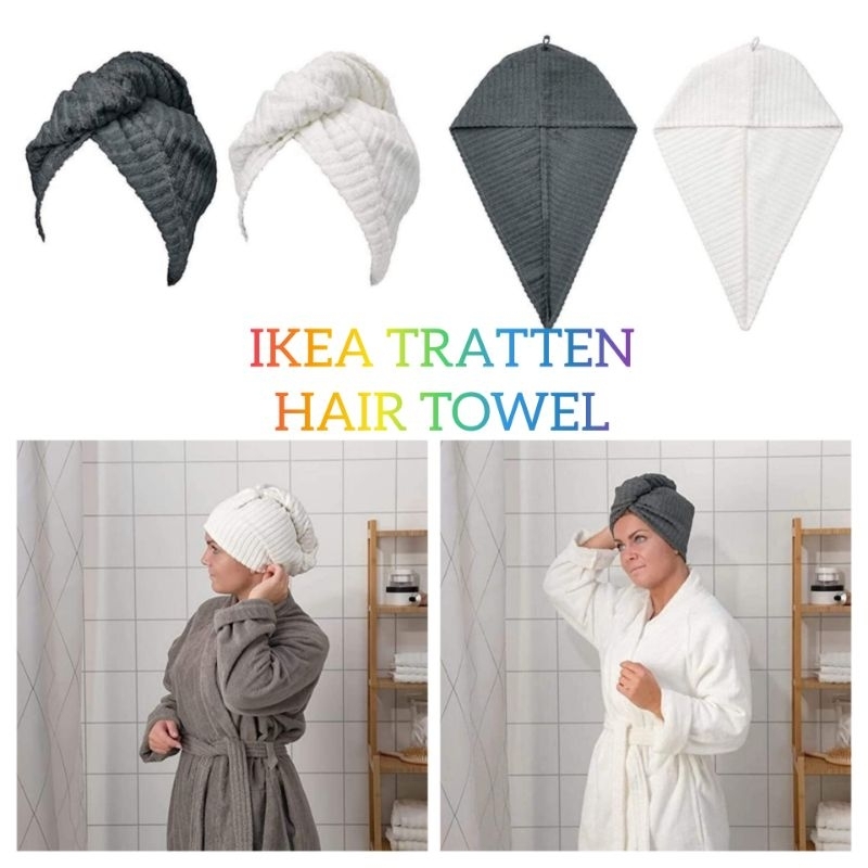 READY STOCK IKEA TRATTEN HAIR TOWEL TOWEL WRAP TUALA RAMBUT 2 pcs Shopee Malaysia