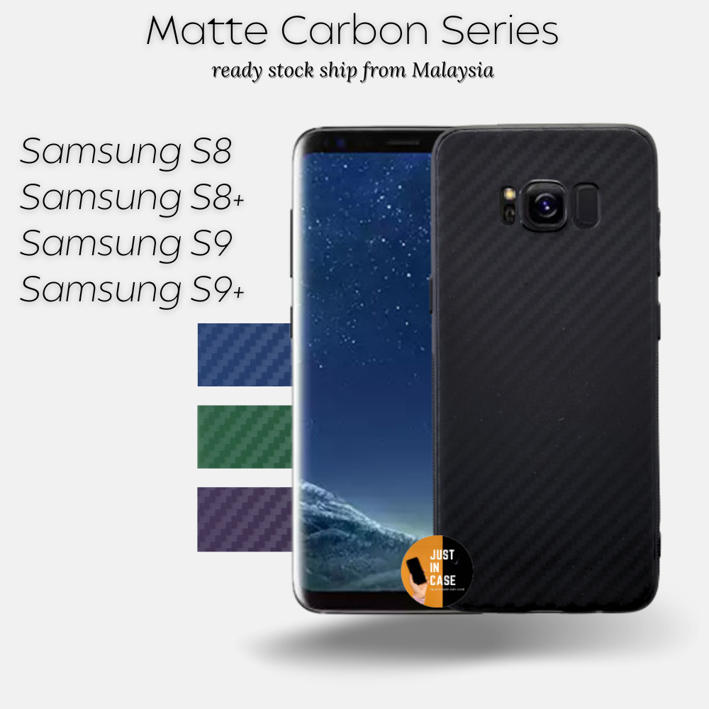 Samsung Galaxy S8 S8+ S9 S9+ Plus Matte Carbon Fiber Flexible Soft Slim ...