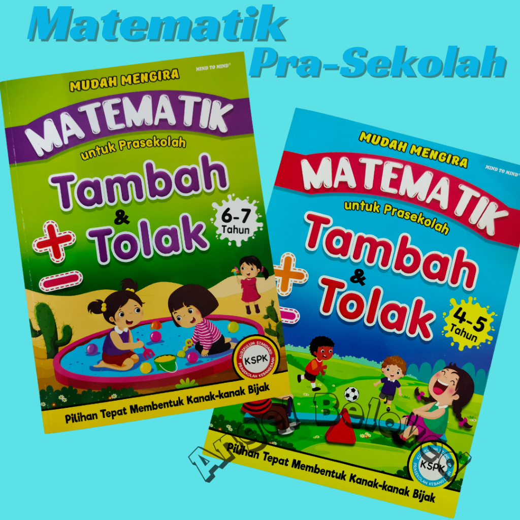 Buku Latihan Matematik Prasekolah Math Activity Book for kindergarten ...