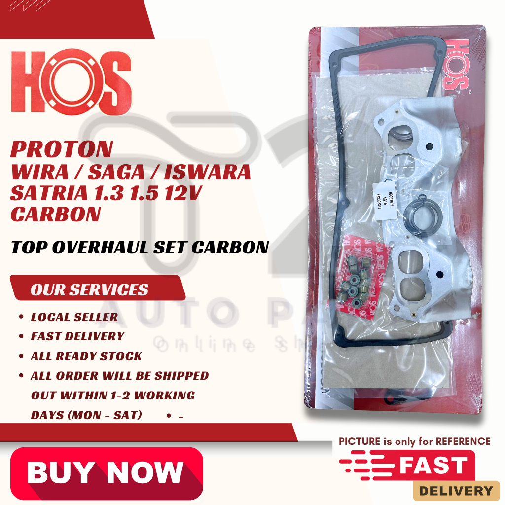 T2 HOS PROTON WIRA SAGA ISWARA SATRIA 1.3 1.5 12V TOP SET GASKET SET