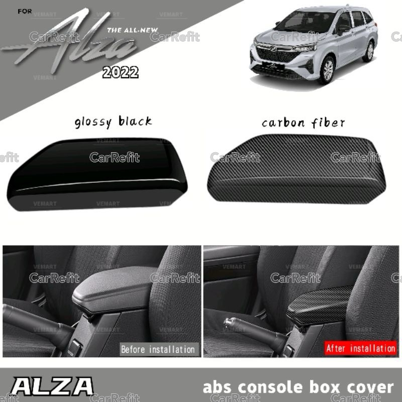 CarRefit Perodua Alza New facelift 2022 var arm rest Console Box frame ...