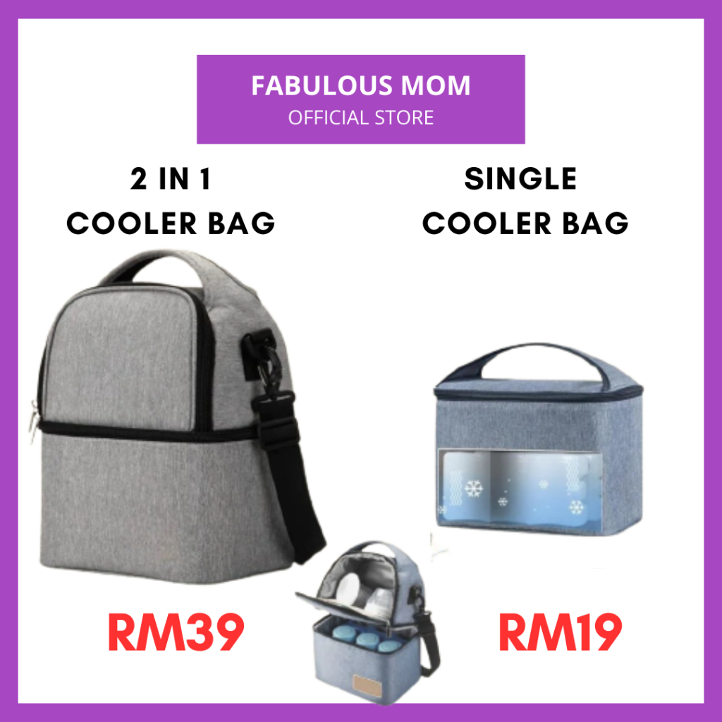 [FABULOUS MOM] Premium Insulated Cooler Bag Single Double Compartments