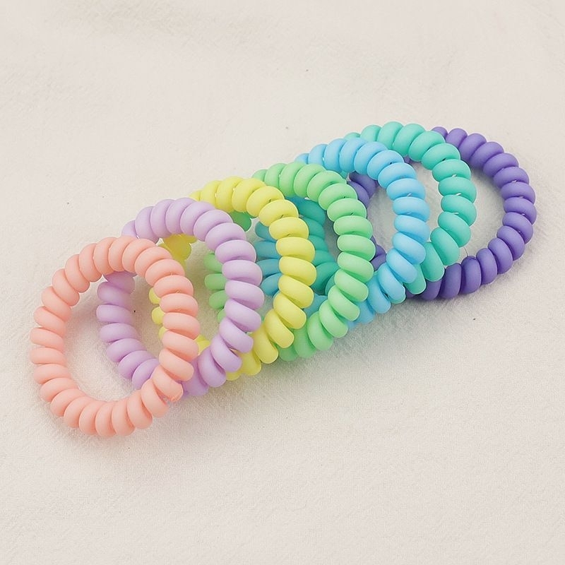 🇲🇾Colourful Telephone Wire Telephone Line Wire Hair Ties Elastic Hair