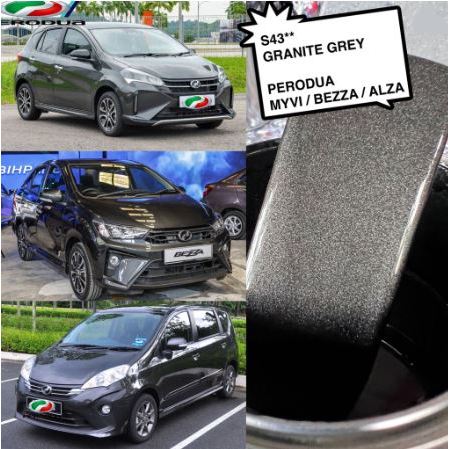 S43** GRANITE GREY - PERODUA MYVI/BEZZA/ALZA - 2K PAINT/CAR PAINT/CAT ...