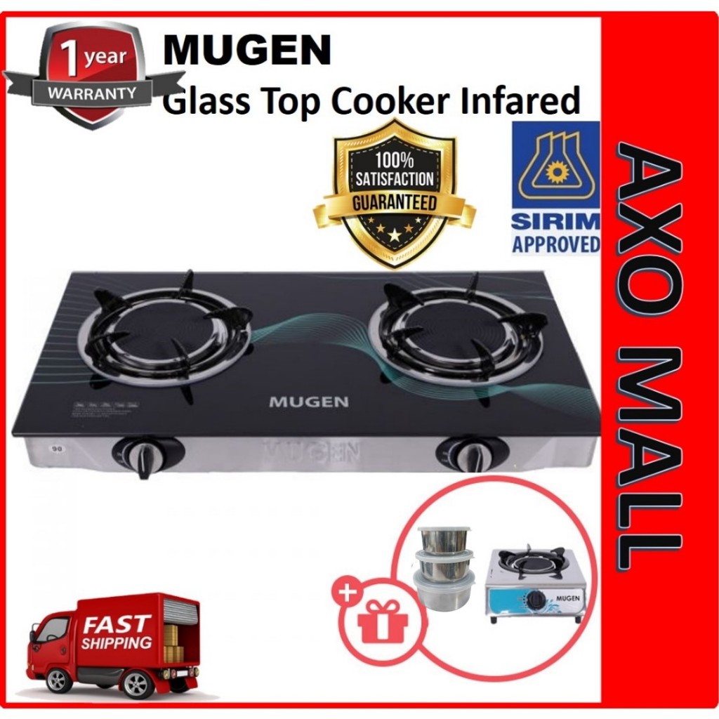 MUGEN Glass Top Infrared Gas Cooker New Version (With Free Gift