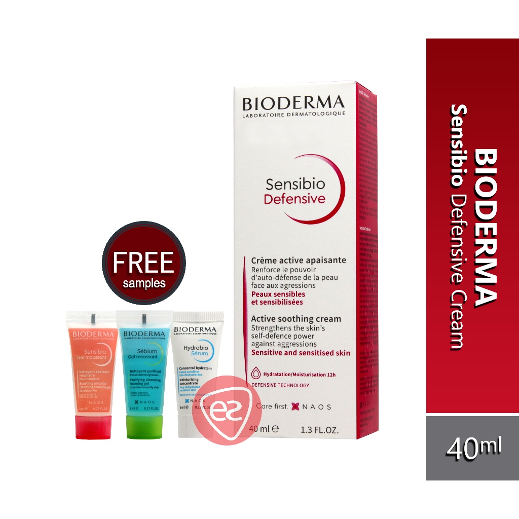 BIODERMA SENSIBIO DEFENSIVE 40ML ACTIVE SOOTHING CREAM FOR SENSITIVE ...