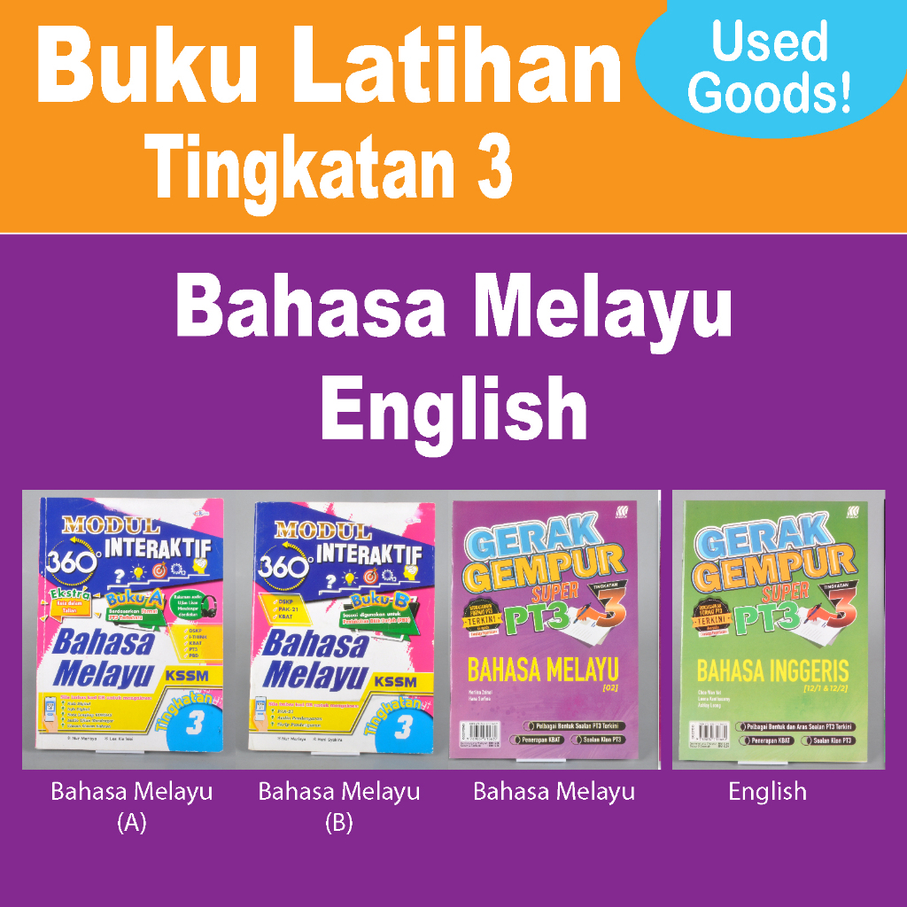 [EXE-T3 - BM & Eng] Buku Latihan, Exercise Book, Tingkatan 3, Bahasa ...