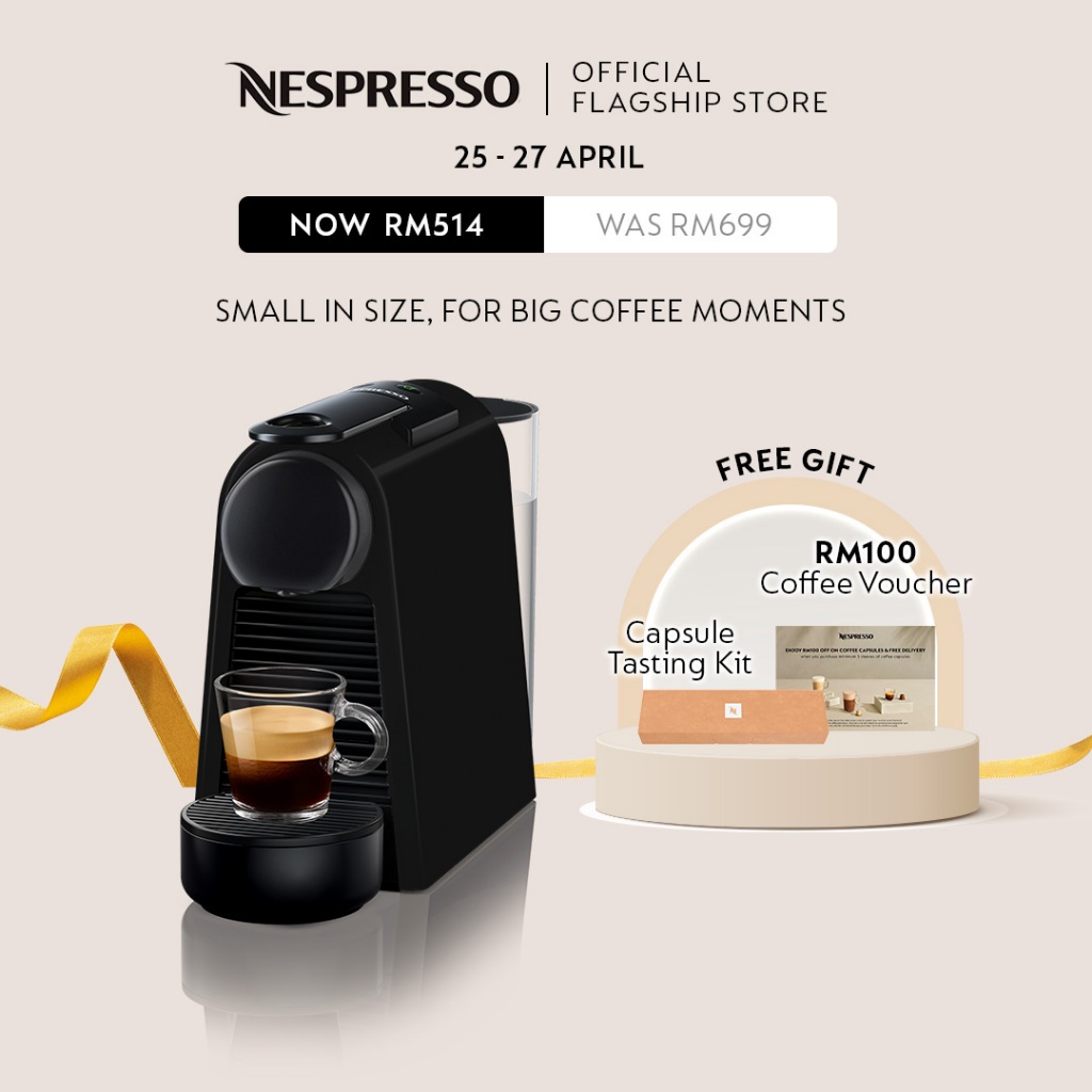 Nespresso Essenza Mini Coffee Machine Piano Black D30-ME-BK-NE2 | Free ...