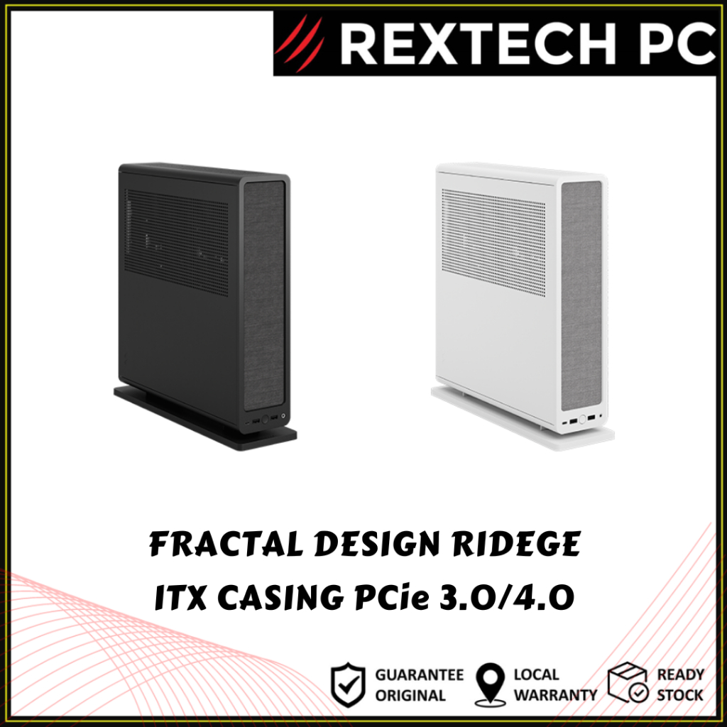 FRACTAL DESIGN Ridge ITX PC Desktop Case PCIe 3.0/4.0 riser card ...
