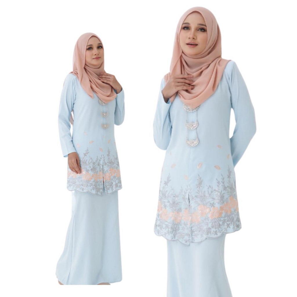 JEWEL(PLUSSIZE) Baju raya plus size 2024 viral Premium Soft Como Crepe