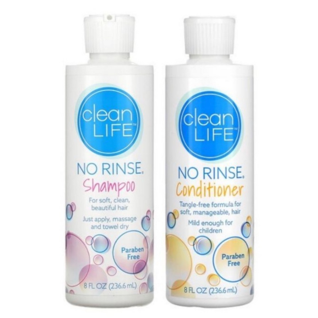 Clean Life, No Rinse Shampoo / Conditioner / Body Wash 237ml | Shopee ...