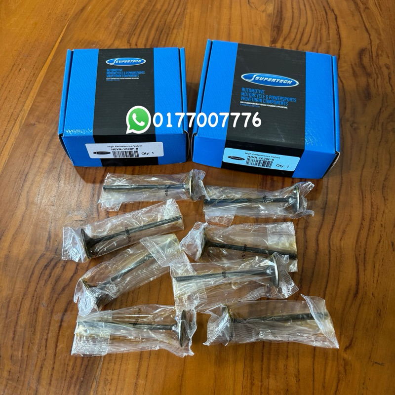 Supertech Black Nitride Flat Valve Honda K Series K20 K24