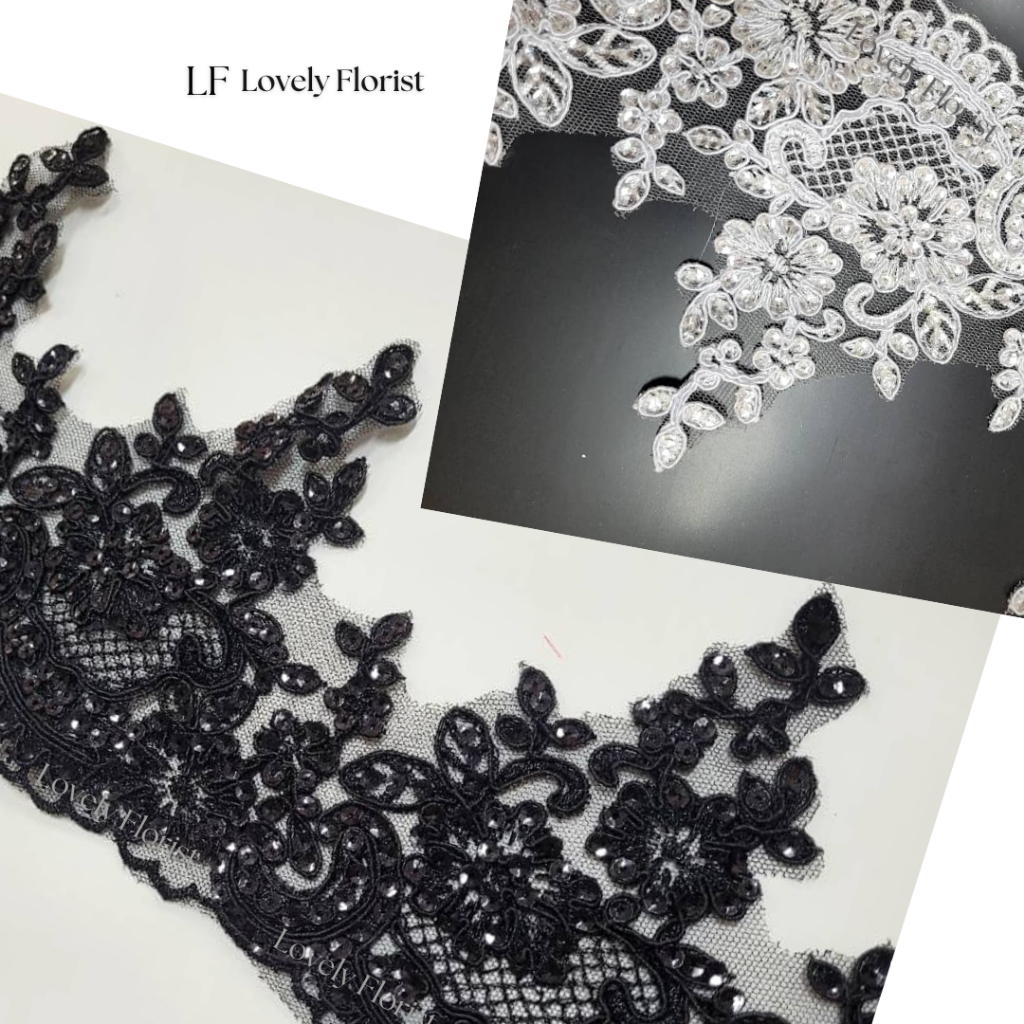 BORDER LACE LACE RENDA LACE CHEMICAL LACE FABRIC RENDA SEQUIN 1/2 METER ...
