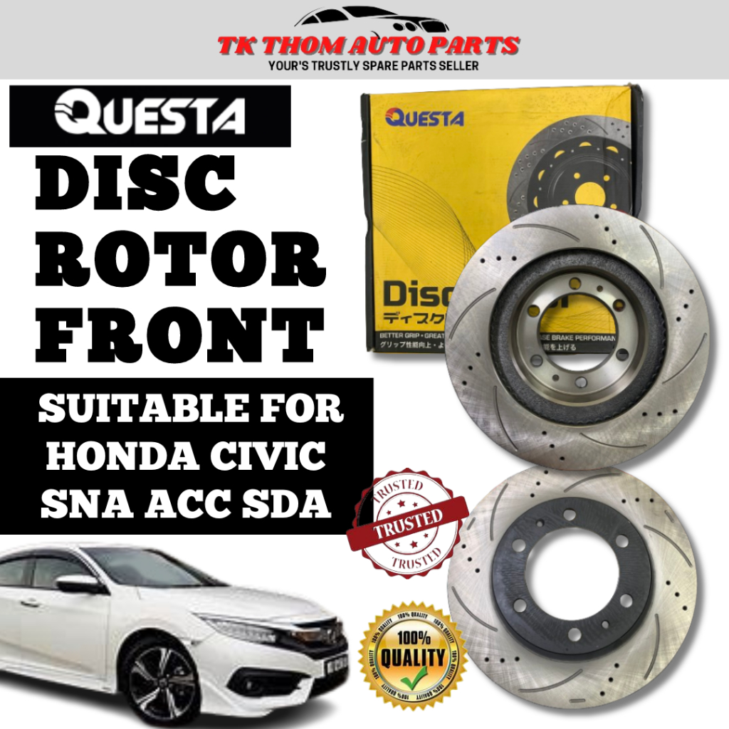 QUESTA FRONT DISC ROTOR HONDA CIVIC SNA ACC SDA | Shopee Malaysia