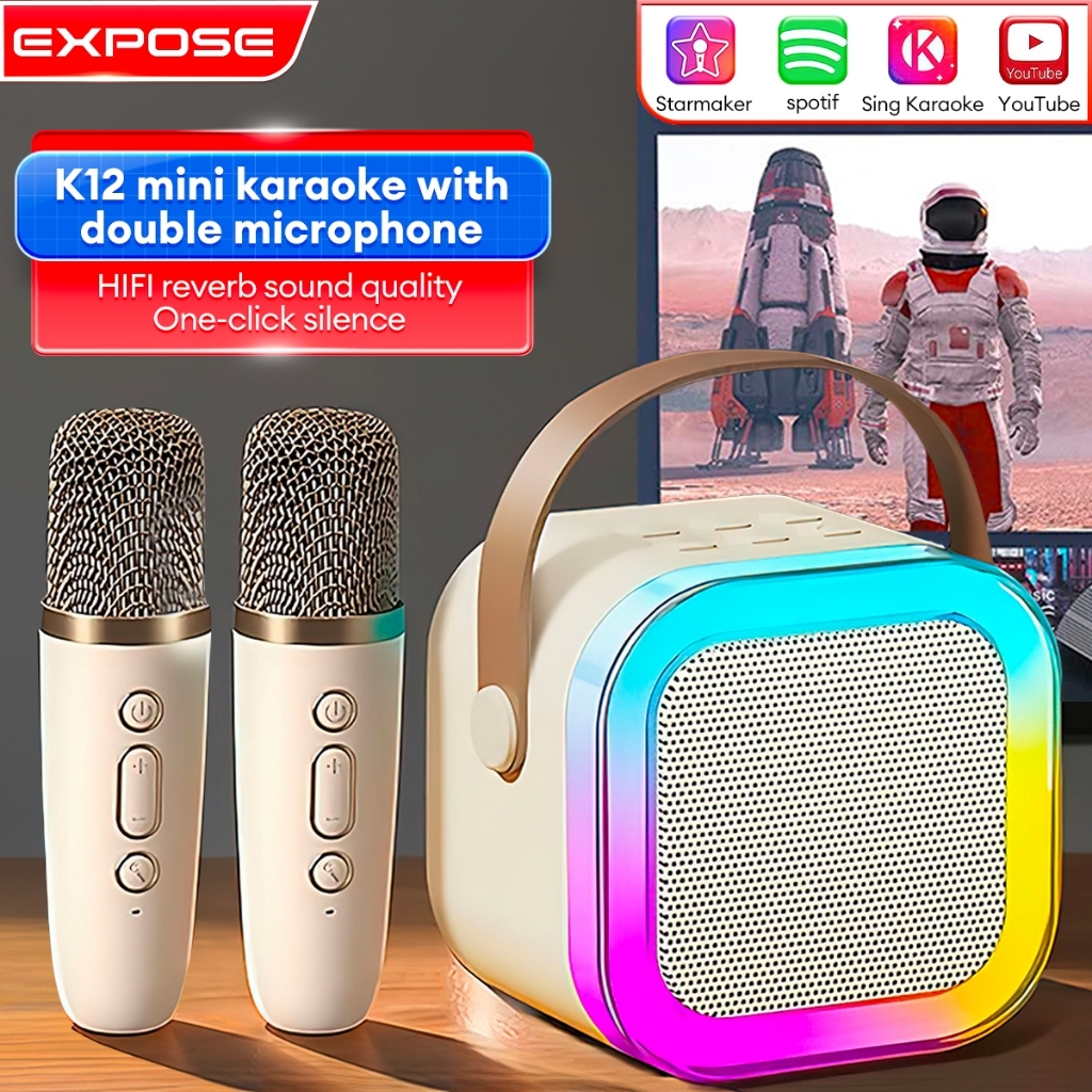 Wireless Karaoke Speaker Bluetooth Microphone K12 Home KTV Karaoke ...