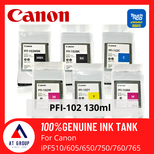 Canon PFI-102 MBK, BK, C, M, Y, PFI-104 M Ink Cartridge (130ml)/Plotter iPF510, iPF605, iPF650, iPF750, iPF760, iPF765 | Shopee Malaysia Canon PFI-102 MBK, BK, C, M, Y, PFI-104 M Ink Cartridge (130ml)/Plotter iPF510, iPF605, iPF650, iPF750, iPF760, iPF765 | Shopee Malaysia