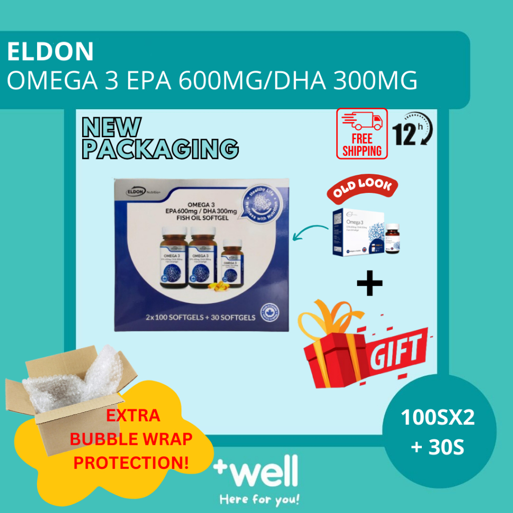 Eldon Nutrition Omega 3 900MG 100's x 2 FREE 30's [EXP 04/2028 ...