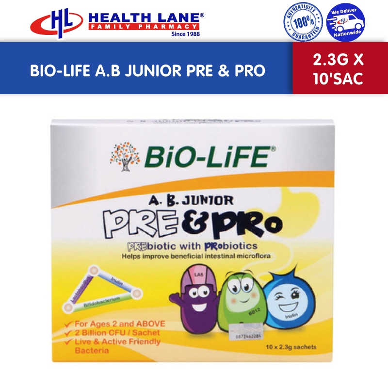 BIO-LIFE A.B JUNIOR PRE & PRO (2.3G X 10's) | gut health | Shopee Malaysia
