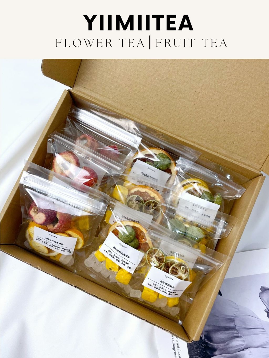 水果茶礼盒 12packs FRUIT TEA GIFTBOX-补充VC 排毒养颜 促进消化 生津解渴 利咽润喉 开胃生津 DRIED ...
