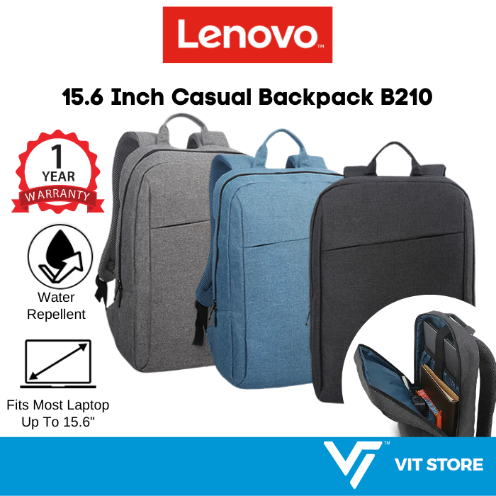 Zaino Lenovo B210 Grigio Per Laptop Fino A 15.6 Pollici - Tasca Per Computer E Design Casual - Foto 3