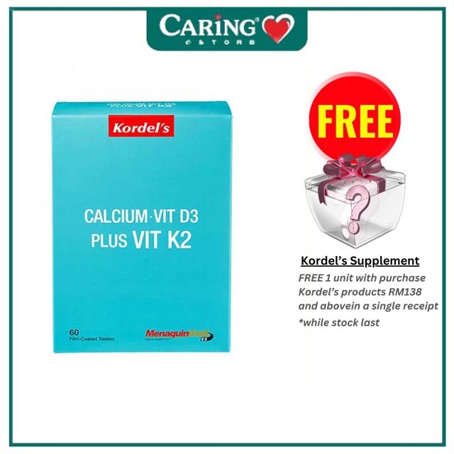 CARING KORDELS CALCIUMVIT D3 PLUS VIT K2 60S Shopee Malaysia