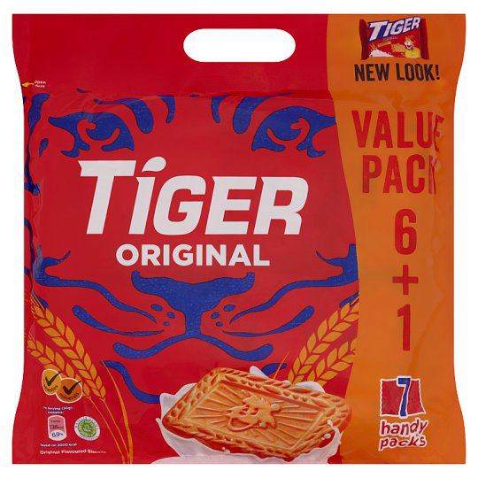 TIGER Original Chocolate Value Pack Flavoured Biscuits 372.4G | Shopee ...