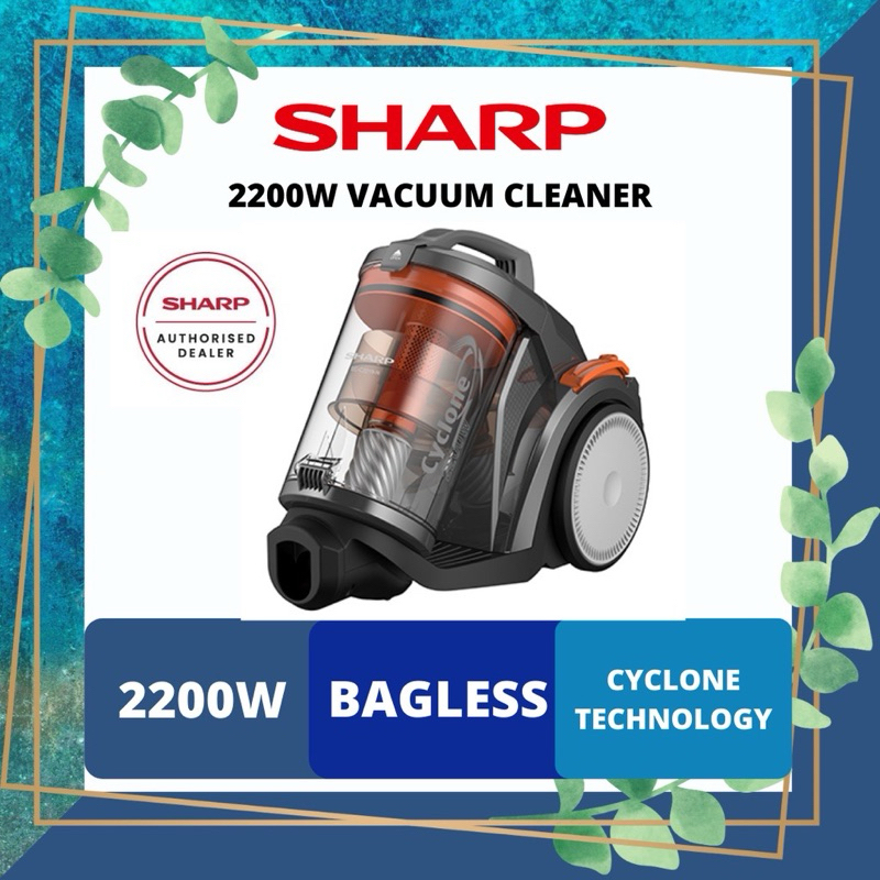 Sharp 2200W Bagless Vacuum Cleaner ECC2219N Shopee Malaysia