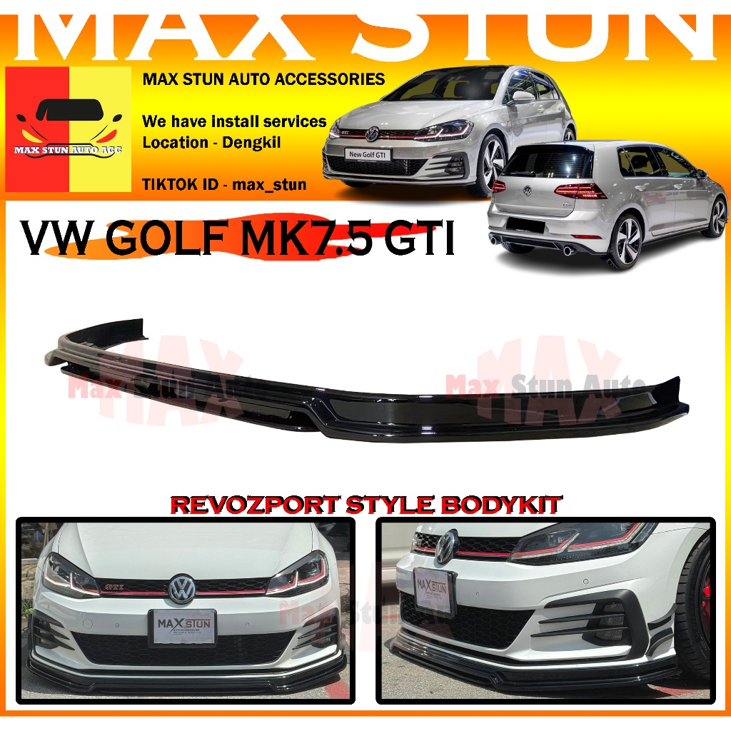 VOLKSWAGEN GOLF MK7.5 GTI REVOZPORT FRONT LIP BUMPER SKIRT LIP VW GOLF ...